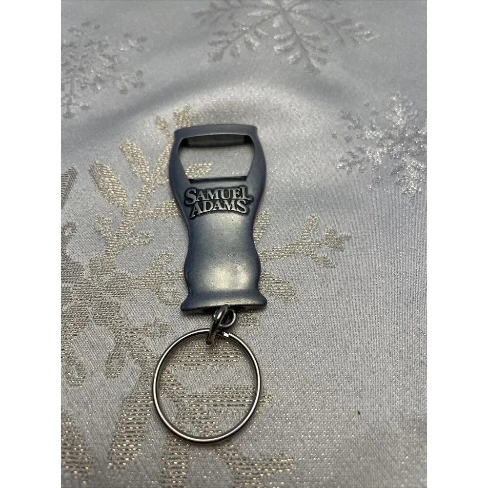 Samuel Adams Metal pewter Keychain Keyring Bottle Opener New
